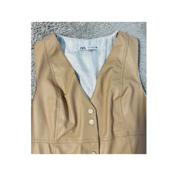 Zara Sleeveless Faux Leather Dress - Picture 6 of 10